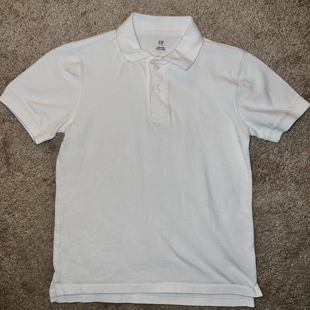 Youth Large Gap Polo White